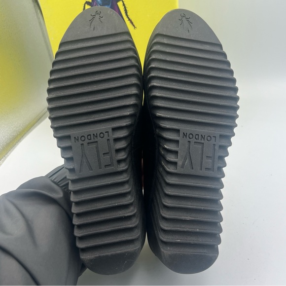 Fly London LENY258FLY-000 Womens Black Leather Slip On Wedge Size EU38 NEW w/Box - Picture 13 of 16